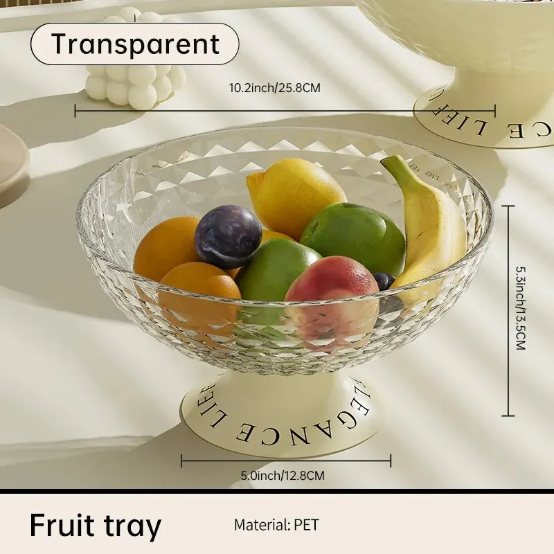 UFORU Light Luxury  Fruit Dish,Home Living Room Coffee Table Candy Snack Tray organizer storage