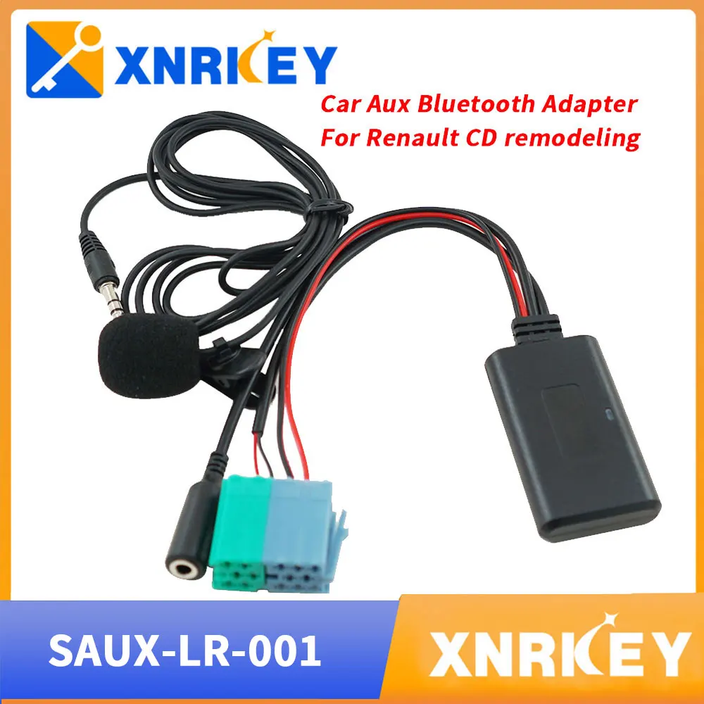 XNRKEY-Câble AUX 6 Broches pour Renault, Mise à Jour, Radio Biurexhaus, Bluetooth Tech, Adaptateur AUX, MIC, Mains Libres, MINI ISO