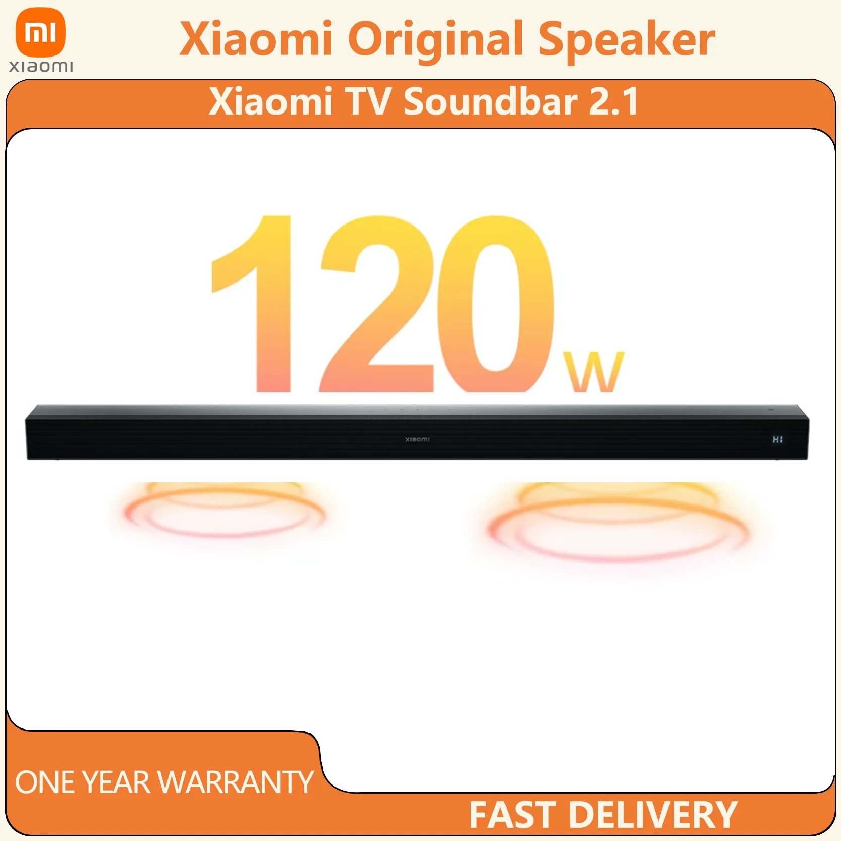 

Xiaomi TV Audio 2.1 Bar television 120W Soundbar Bluetooth PSspeaker NFC quick pairing Built-in subwoofer 5 sound units Peak