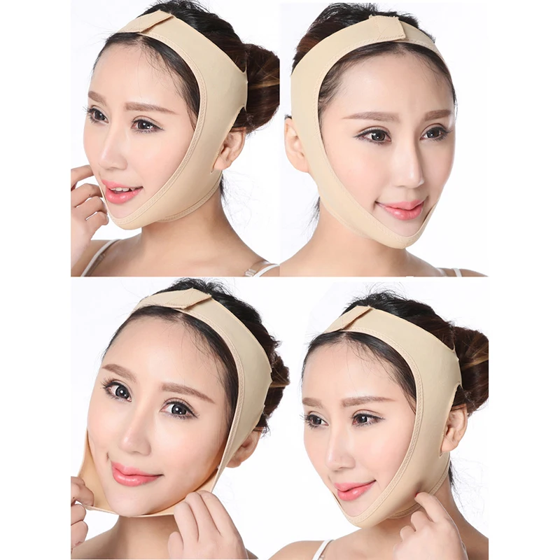 Elastic Face Slimming Bandage V Line Face Shaper Women Chin Cheek Lift Up Belt Facial Massager Strap Face Skin Care Tools Beauty