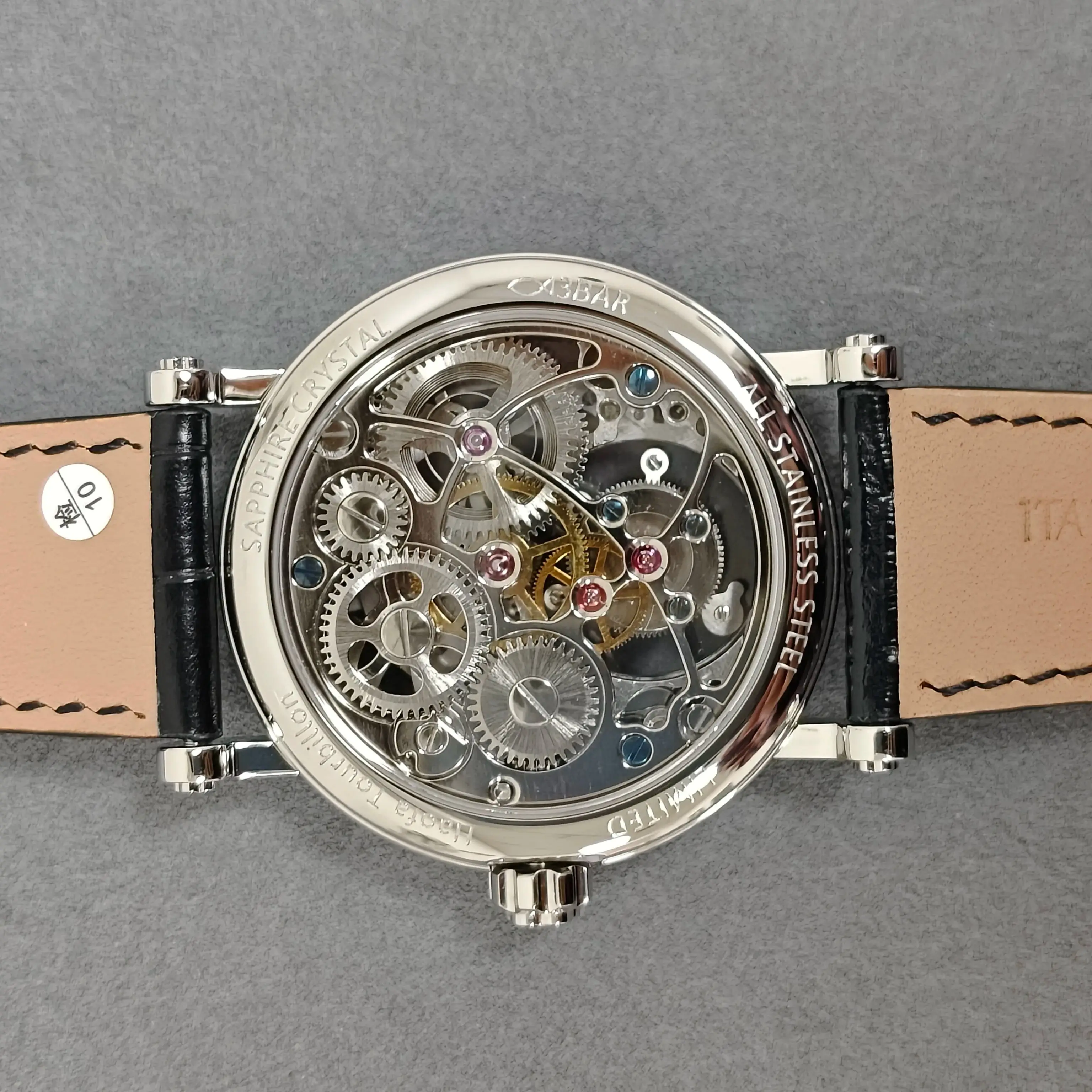 Haofa Tourbillon Watch for Men CNC Classical Texture Engraving Sapphire Manual Skeleton Movement Mechancial Mens Wristwatch 1603