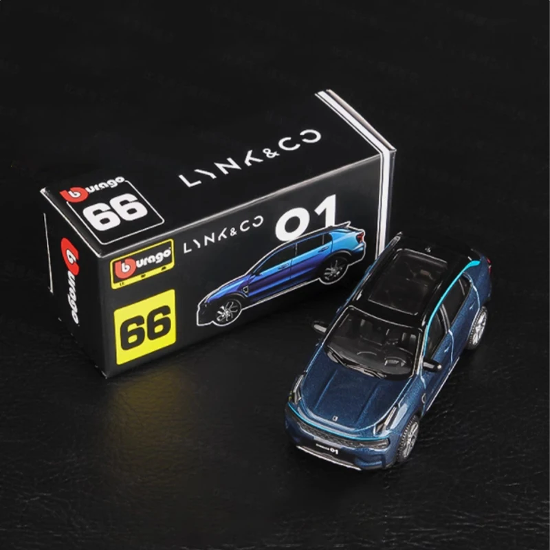 Diecast Origineel Schaal 1:64 Lynk & Co 01 Simulatie Legering Automodel Statische Display Collectible Toy Gift Souvenir Decoratie