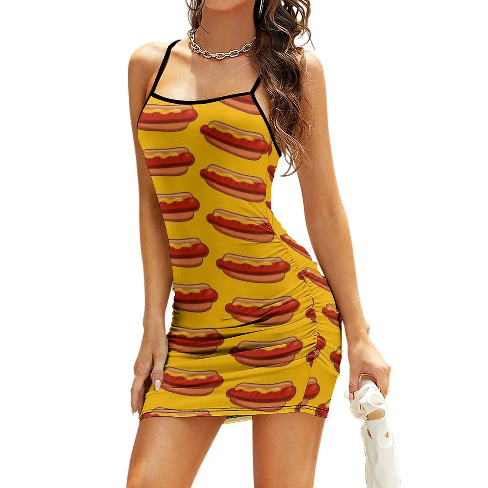 Hot Dog Sling Dress dress for woman clothes Woman clothes dresses summer Dress