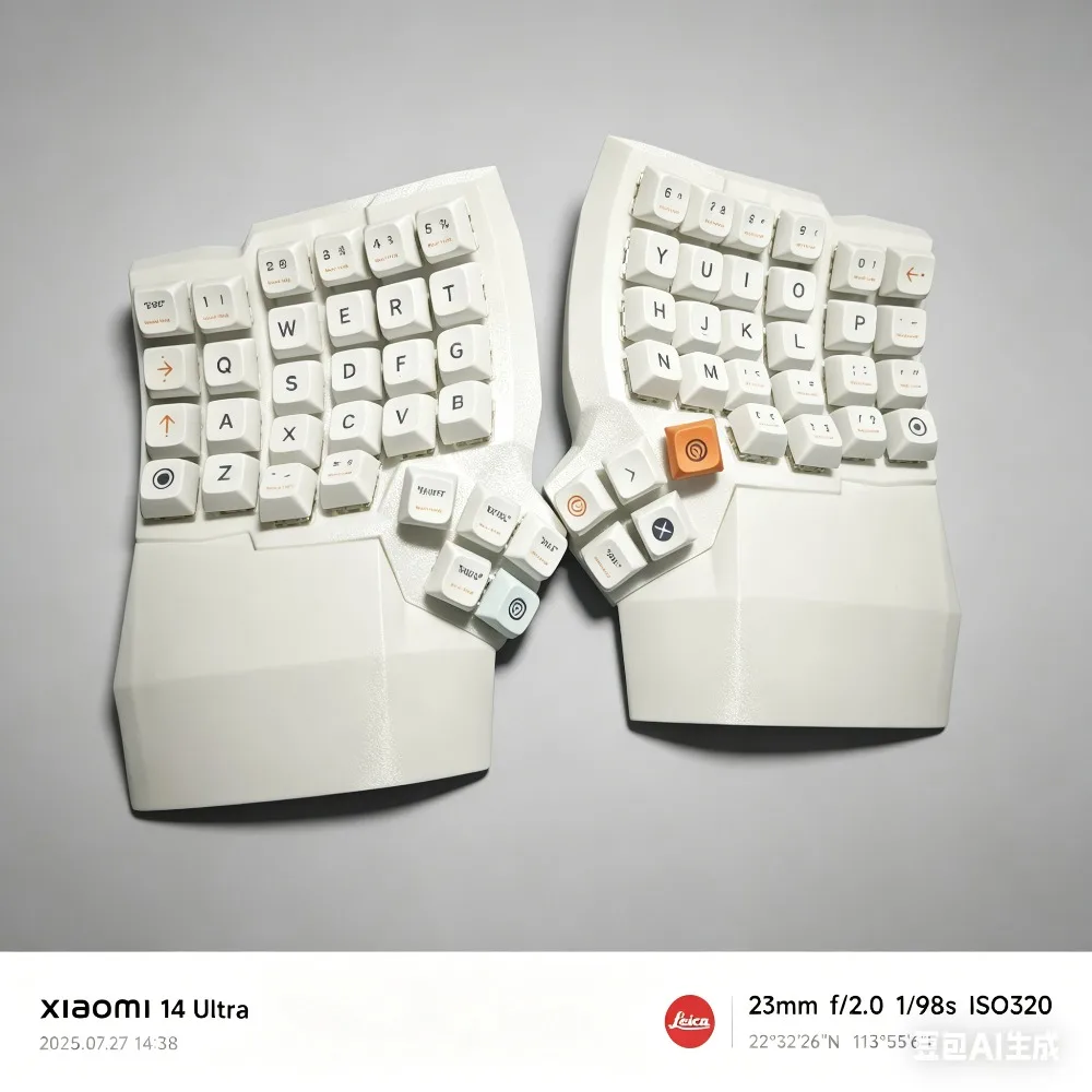Dactyl62 Wired Split Keyboard Hot Pluggable 3D Print Case Dual Type-C Cable Connection Separate Keyboard Ergonomics Support VIAL