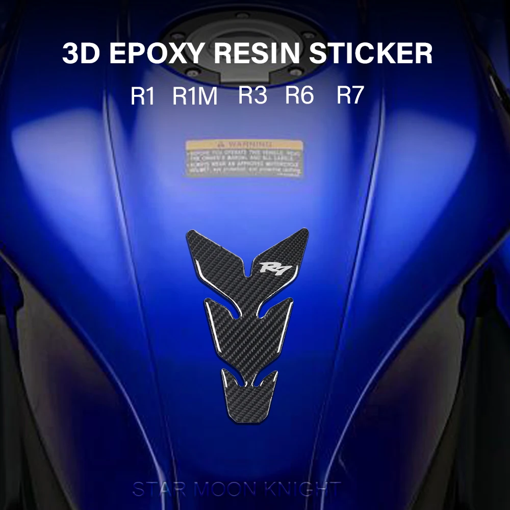 

3D Epoxy Resin Motorcycle Tank Pad For YAMAHA YZF-R1 YZF-R1M YZF-R3 YZF-R6 YZF-R7 Accessories PVC Fuel Tank Vinyl Decal Sticker