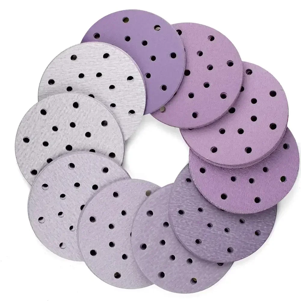 5/10 Pcs 6 Inch 17 Hole Sanding Discs 60-2000 Grit Wet Dry Sandpaper Hook and Loop For Festool Random Orbital Sander 150mm