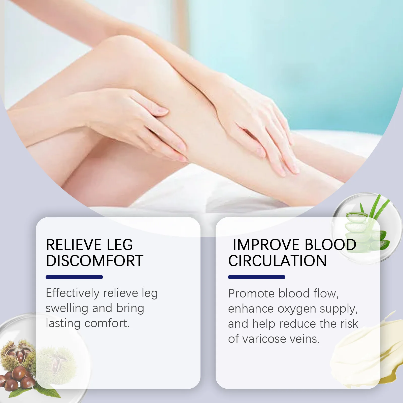 Wiyun Varicose Veins Cream Lymph Drainage Leg Massage Varicose Vein Treatment Vasculitis Painless Cream for Spider Veins on Legs