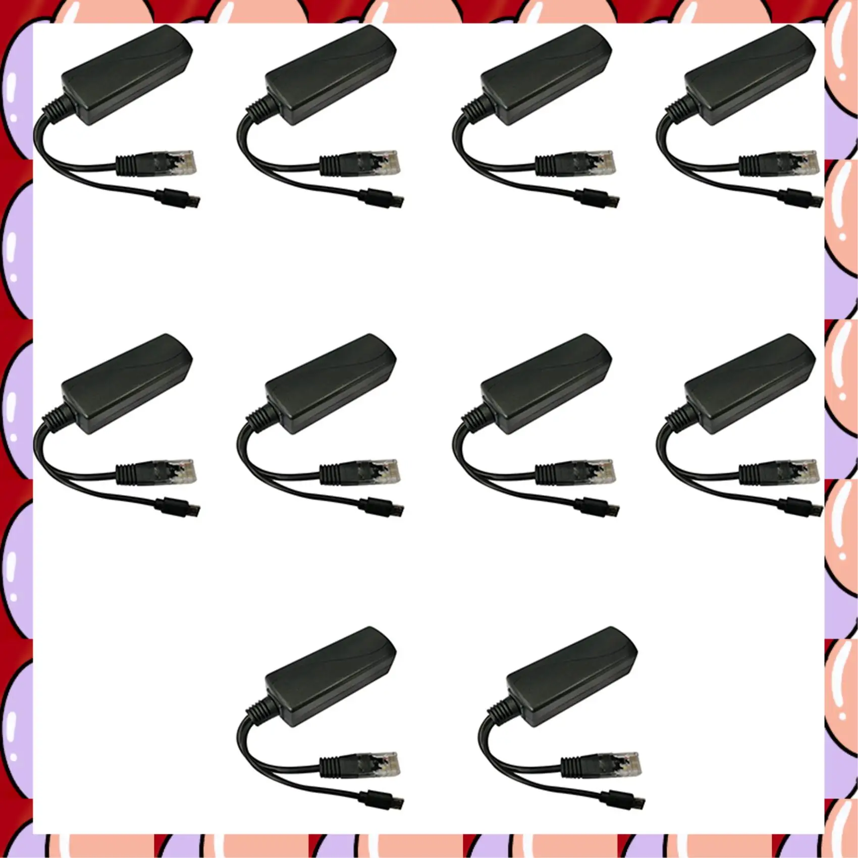 

A72Z 10X Micro-USB POE Splitter 48V To 5V2A/3A Mini USB Power Supply National Standard With Smart Phone Charging