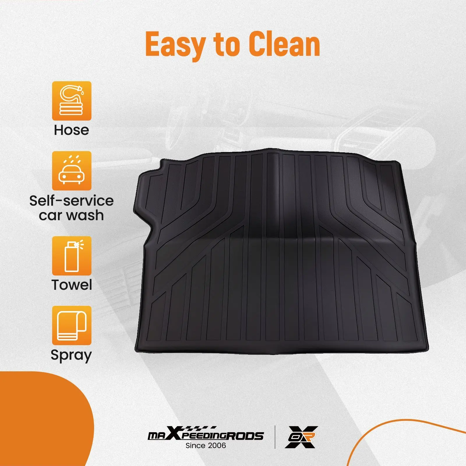 

Черный коврик в багажник для BMW X3 2018-2024, водонепроницаемый, из TPE