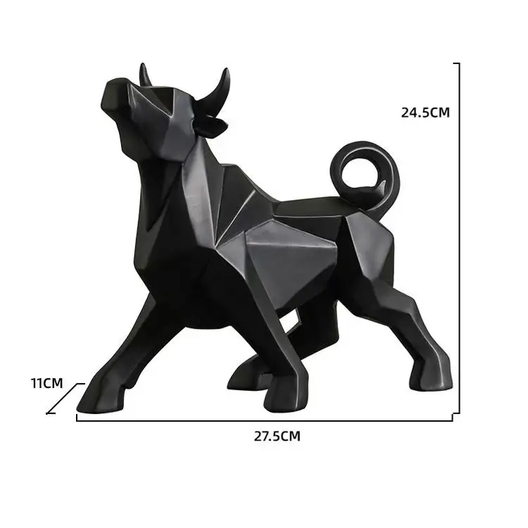 Nordic Resin Bull Statue 5