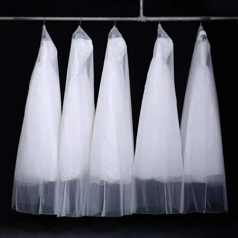 Tear-resistant Garment Protector Dustproof Clothing Cover Foldable Suit Bridal Gown Coat Storage Bag for Moving Travel