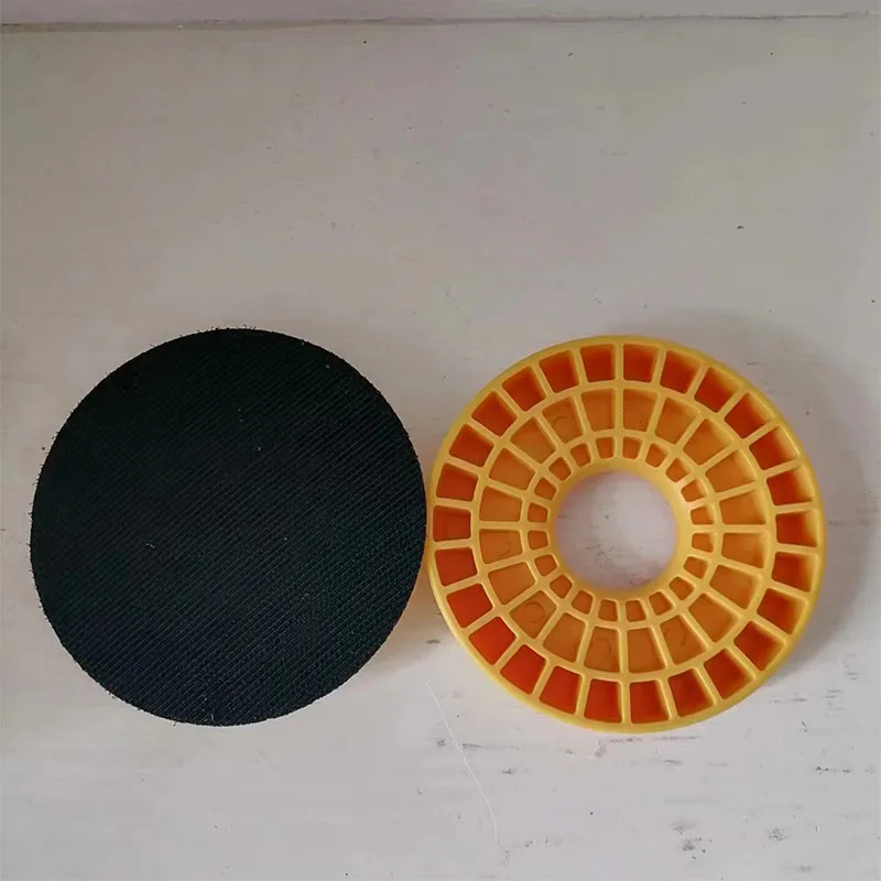 4 inch Plastic Backer Pad for Polishing Pad Abrasive Diamond Grinding Disc Self-adhesive Hook-Loop  Backed Up Pad of Stone