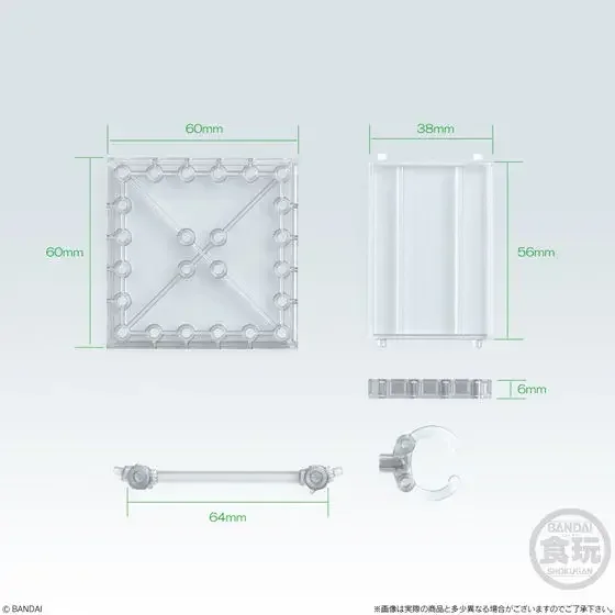 Bandai-Base spéciale de la série Candy Toy Shodo, support transparent, modèle de figurine d'action, jouets d'ornement authentiques