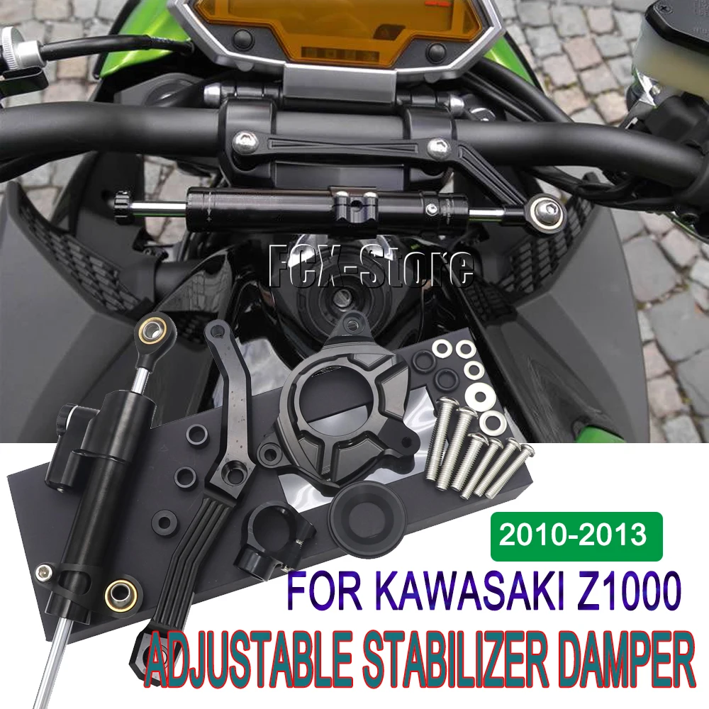 

New CNC Damper Steering Stabilizer Linear Reversed Safety Control Bracket Motorcycle For KAWASAKI Z1000 Z 1000 2010-2013 2012