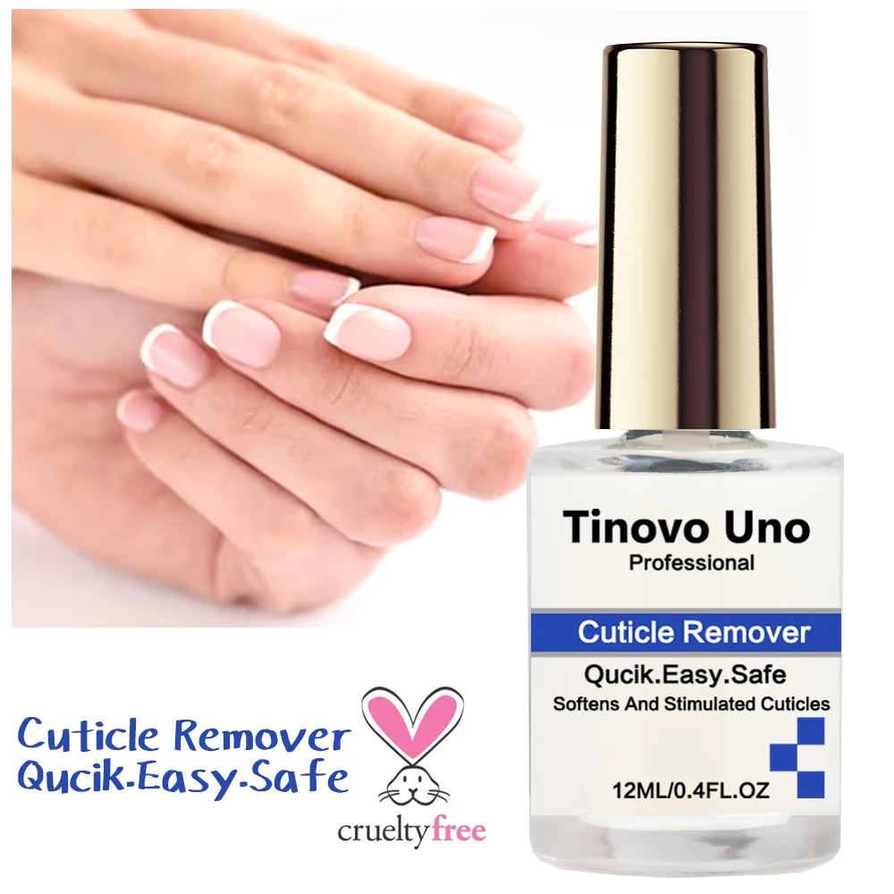 Tinovo Uno Professional Cuticle Remover Liquid Quick Easy Fast Nail Softener Remove Exfoliator Base Oil Nail Art Treatment Care