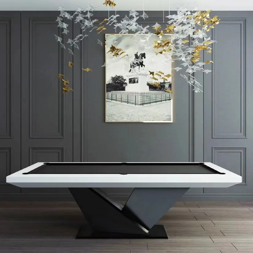 

Новый дизайн, хит продаж: элегантный бильярдный стол класса люкс для семейного использования, для пула и снукера