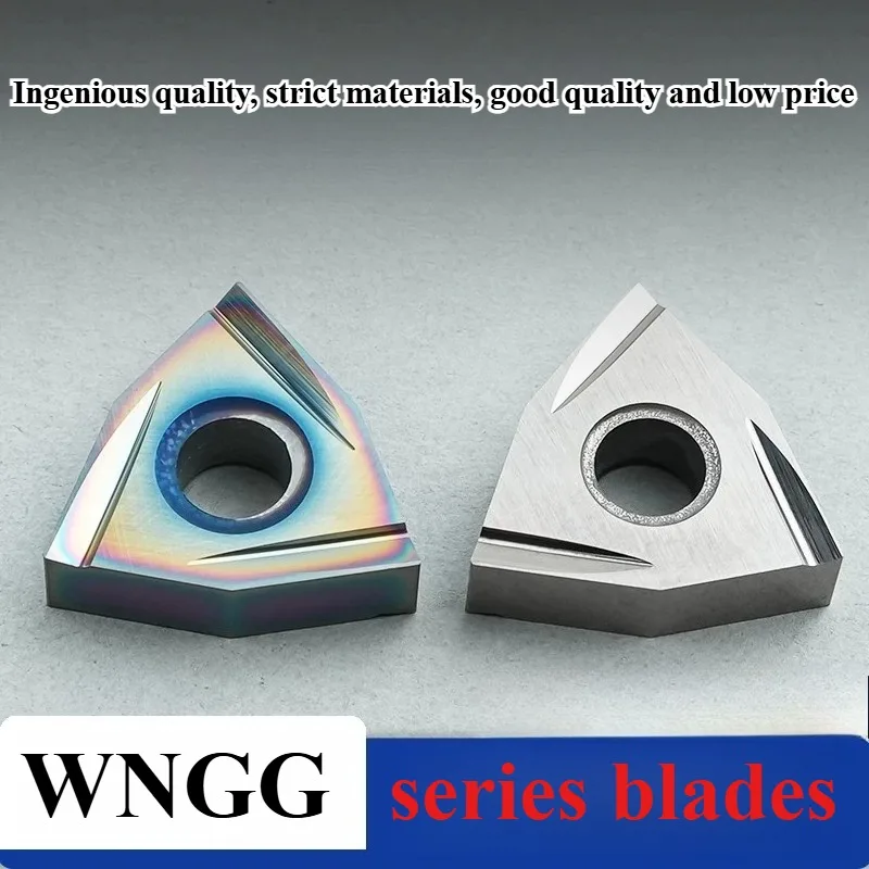 1PCS  Peach-shaped grooving CNC lathe blade WNGGG080402/04R-2GR-F special finish for stainless steel.