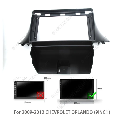 Imagen 2 del producto Fascias de Radio de coche de 9 pulgadas para CHEVROLET ORLANDO, reproductor de marco estéreo Android, Panel de unidad principal de 2 Din, embellecedor de tablero con cable, 2009-2012