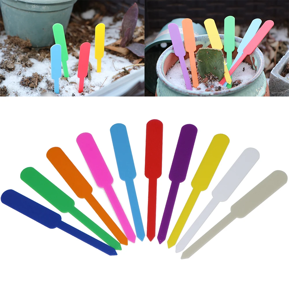 Diy Garden Decorating Tools Plant Labels Tags Plastic Flower Vegetables Potted Waterproof Anti-UV Flower Pots Landing Tags Reuse