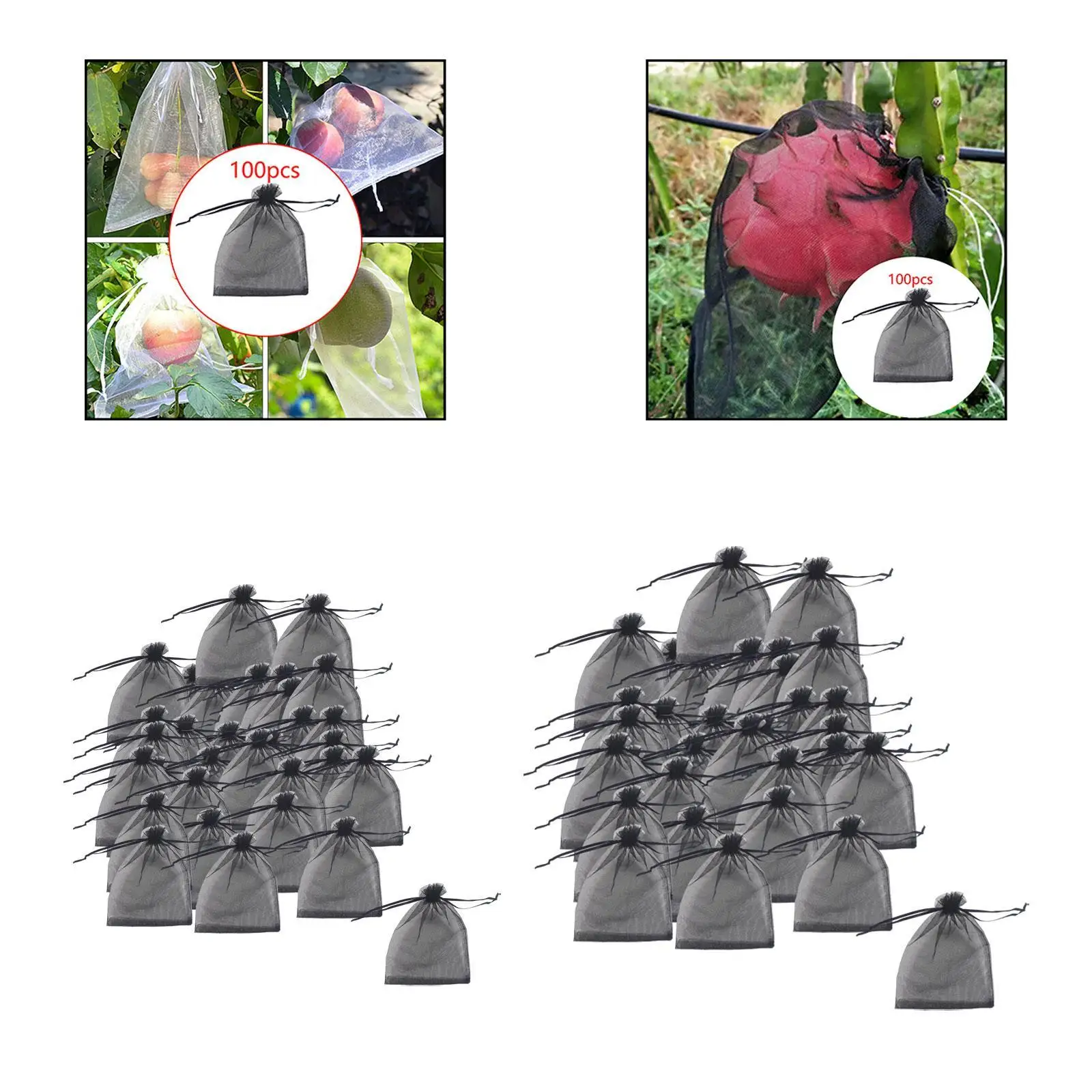 

100 шт. защитные пакеты для фруктов, чехлы для фруктов для винограда, овощей, помидоров