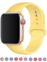 Correa de silicona para Apple Watch Ultra 2, pulsera deportiva de 49mm, 44mm, 45mm, 40mm, 49mm, 41mm, 38mm, 42mm, iwatch series 8, 7, 6, 5, 4, 3, SE