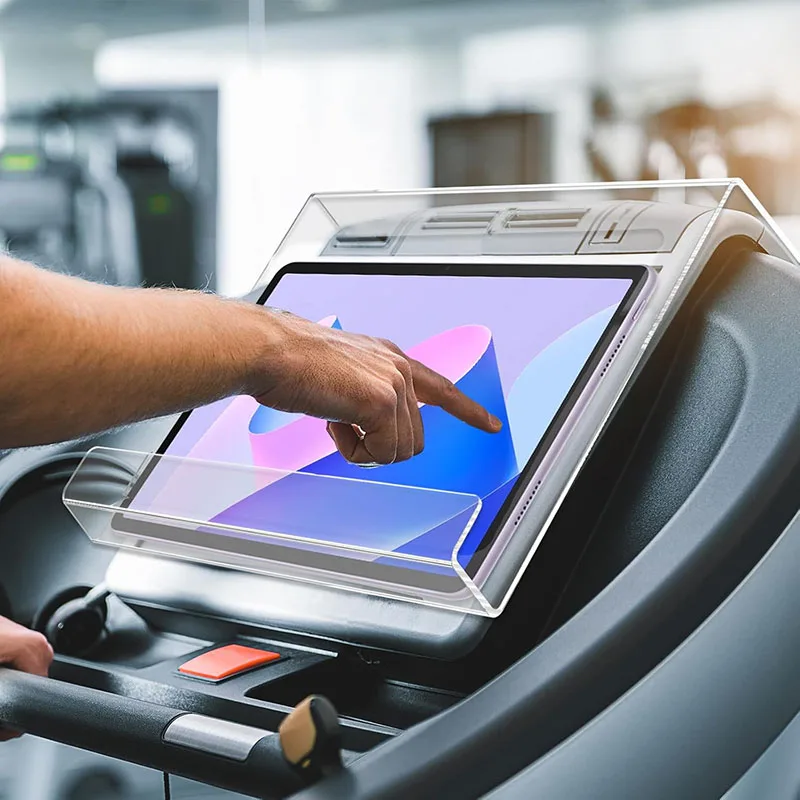 

Держатель для беговой дорожки, акриловый держатель для книг, прозрачное крепление для беговой дорожки, планшета, портативная подставка для велотренажера для iPad