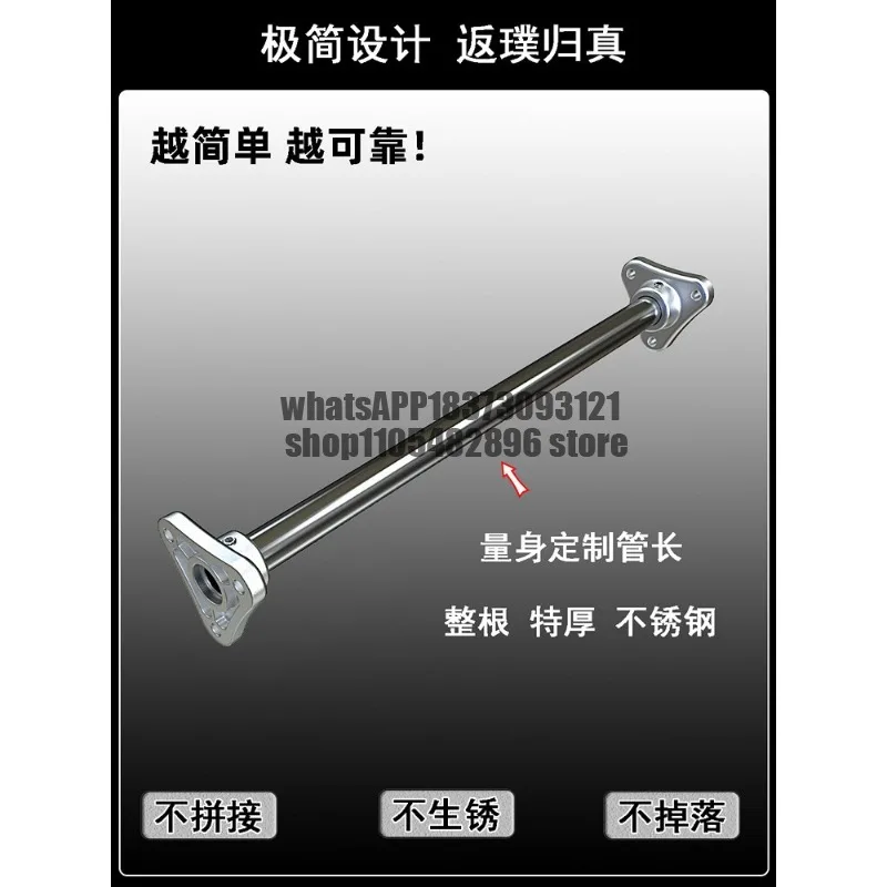 Wall horizontal bar punching fixed adult indoor hanging ring fitness home pull-up rod stainless steel swing