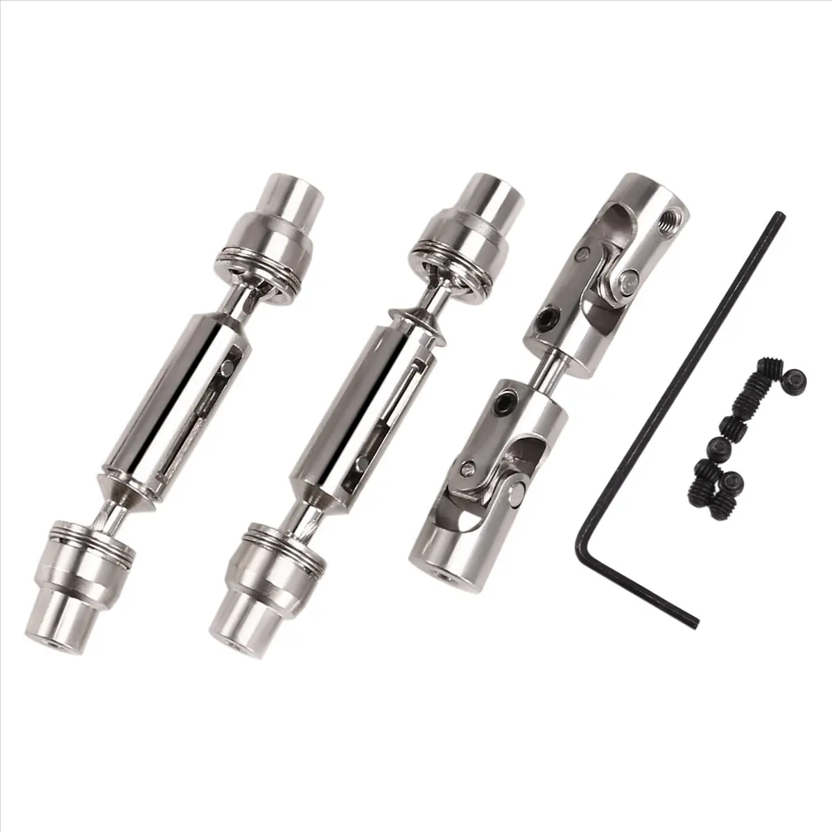 【NEW B63C】 3Pcs Metal Drive Shaft CVD for B16 B36 Q60 Q63 Q64 MN77 FY004 6WD 6X6 1/16 RC Car Upgrade Parts