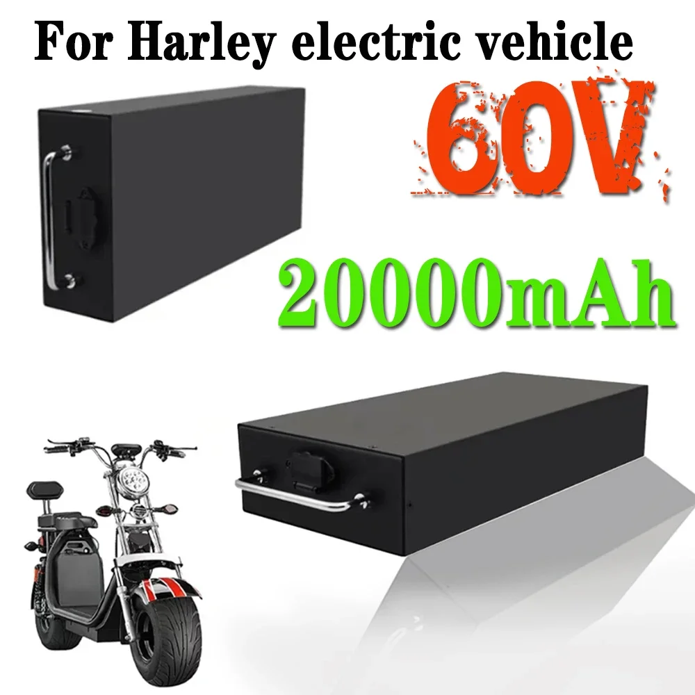 New Full Capacity Power 18650 Lithium Battery 60V20ah Lithium Battery Pack Suitable for 250-2000W+Lithium Battery Charger