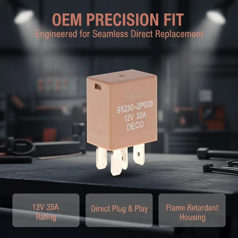 ·12V 35A Automotive Relay 95230-2P030 4Pin Car Relay Stable Conductivity For Vehicle Electrical Repair Replacement