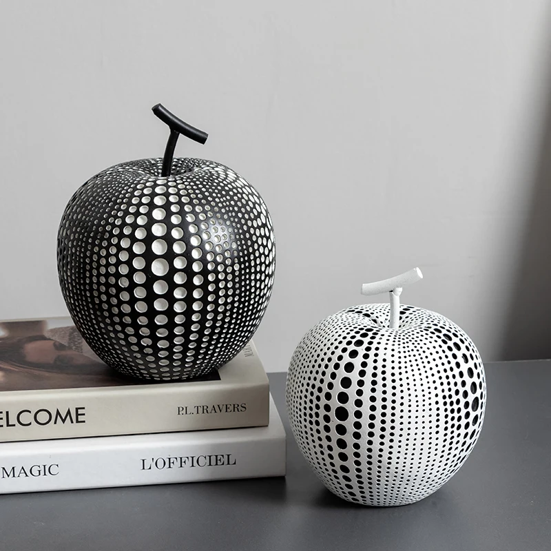 クリエイティブな抽象的なリンゴの水玉模様のアート装飾、リビングルームのテレビキャビネット、書斎、家の装飾品、軽やかな高級感、シンプルなオーナメント