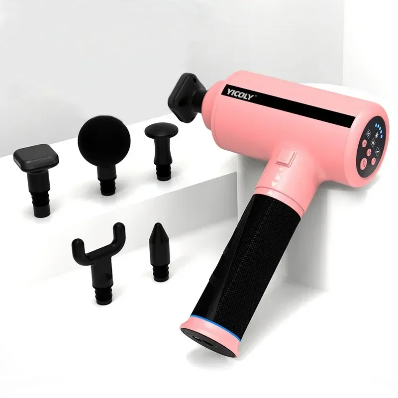 YICOLY Muscle Masajes Massage Gun 5 Heads Message Massager Products Relax Fascial Gun Heated Medical massage gun massagegun