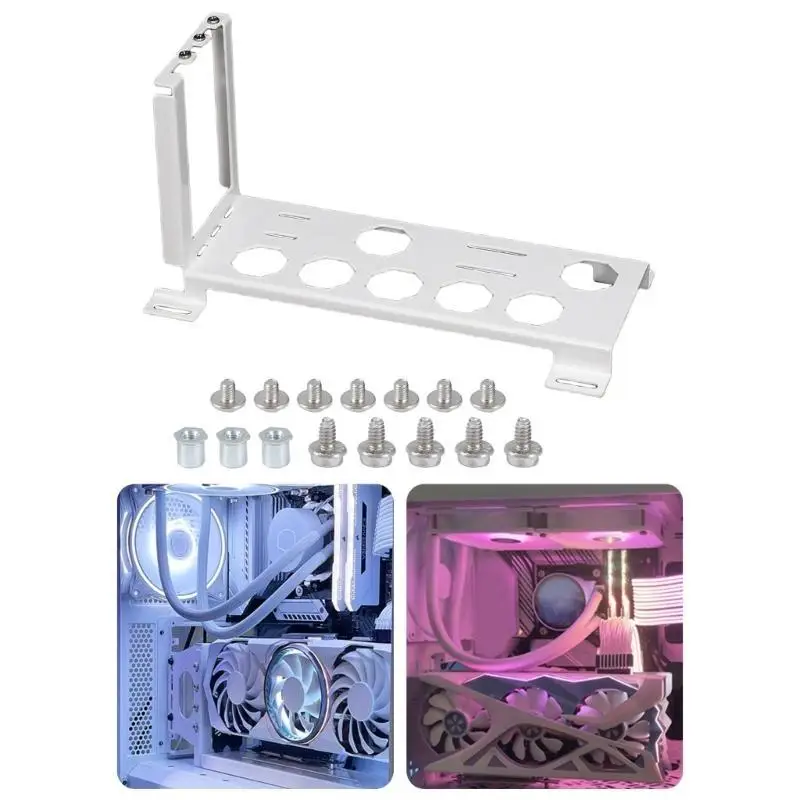 

Y1UB Корпус ПК Слот для вентилятора Вертикальный кронштейн для крепления графического процессора Металлический кронштейн Высокая