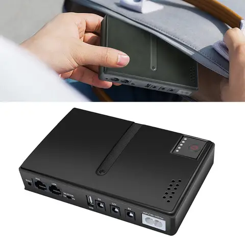 Avbrottsfri strömförsörjning 15V 24V POE 5V 9V 12V USB 18W utgång DC UPS Batteribackup för kamerarouter optiskt modem 10 best sales USB-UPS - №2