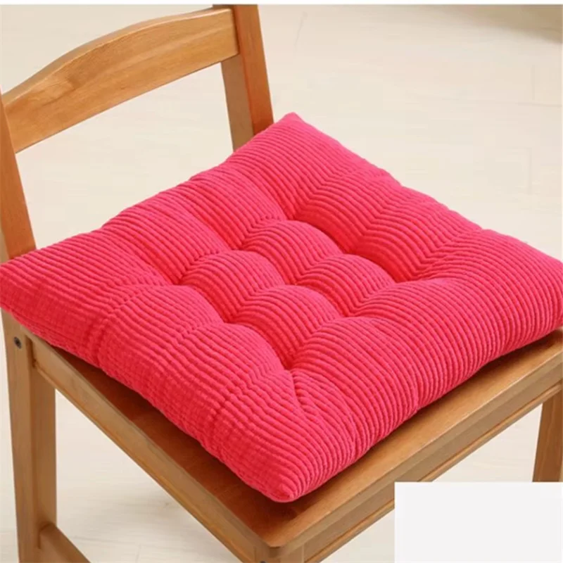 New Solid Color Square Corduroy Sitting Pads Fashionable Home Decoration Seat Mats Office Sedentary Soft Computer Chair Cushion