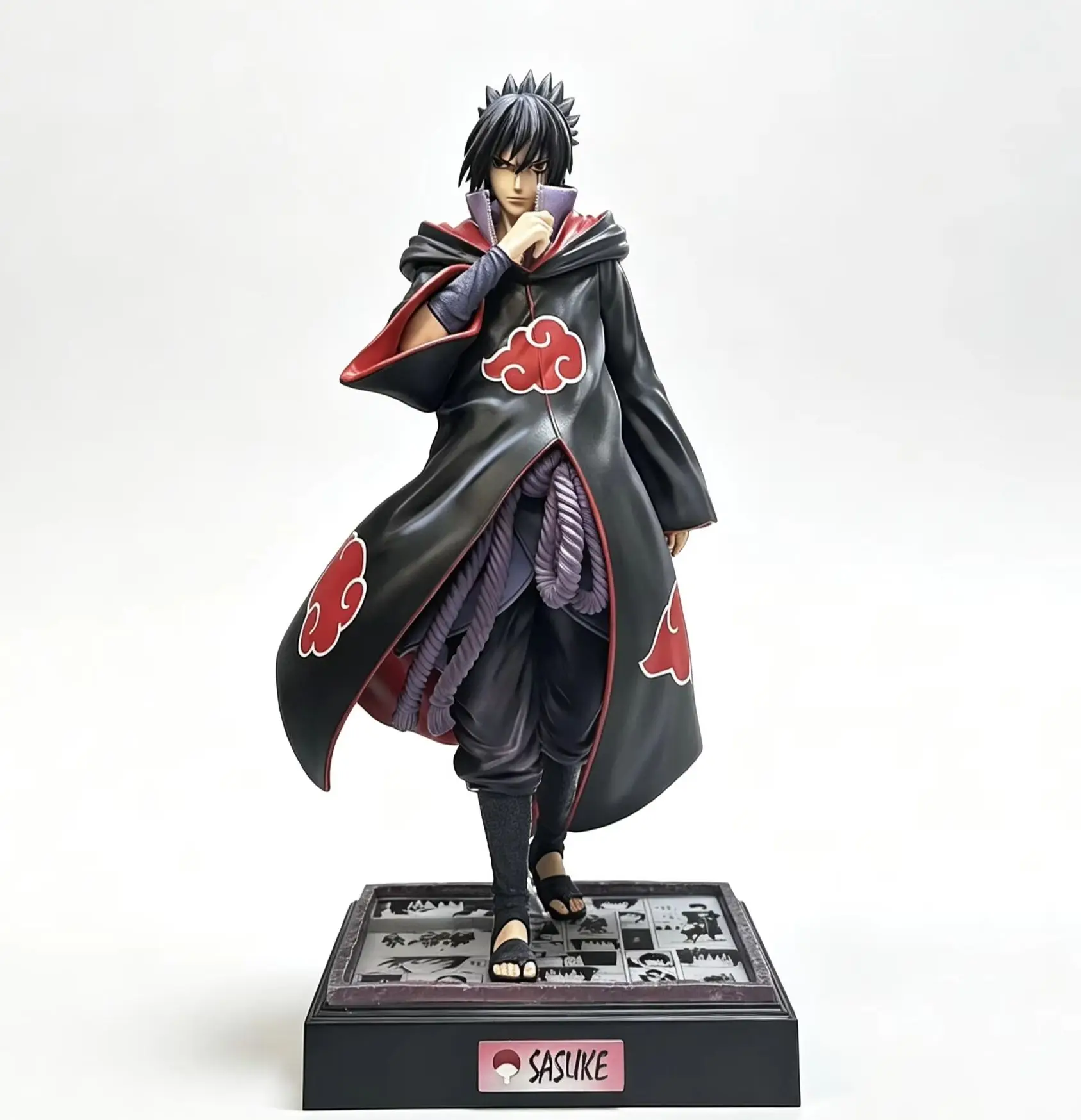 Naruto Shippuden Nirvana Hawk Team Sasuke 3.0 GK-Figur, LED-Licht, leuchtendes Anime-Statuenmodell, Desktop-Ornament-Kollektion