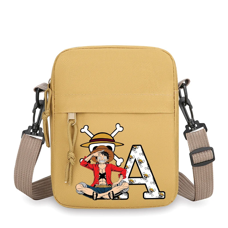 Anime One Piece Shoulder Bag for Boy Girl Cartoon Luffy Adjustable Multiple Compartments Mobile Phone Bag Casual Crossbody Bag view 2