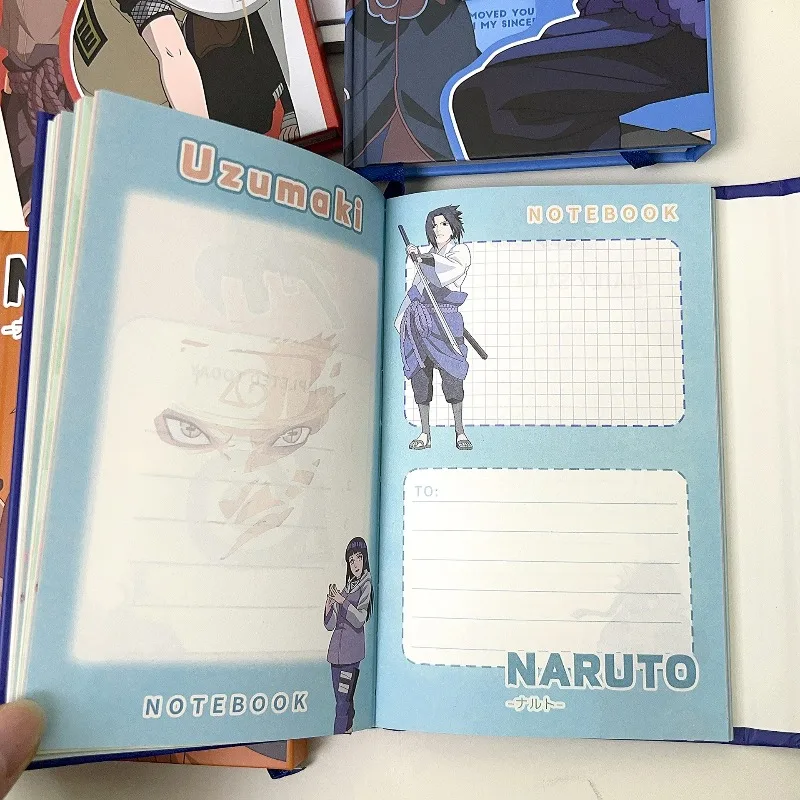 Anime Naruto Color Page Book: Magnetic-Closure Tri-Fold Notebook, Cartoon Anime Lined Diary view 6