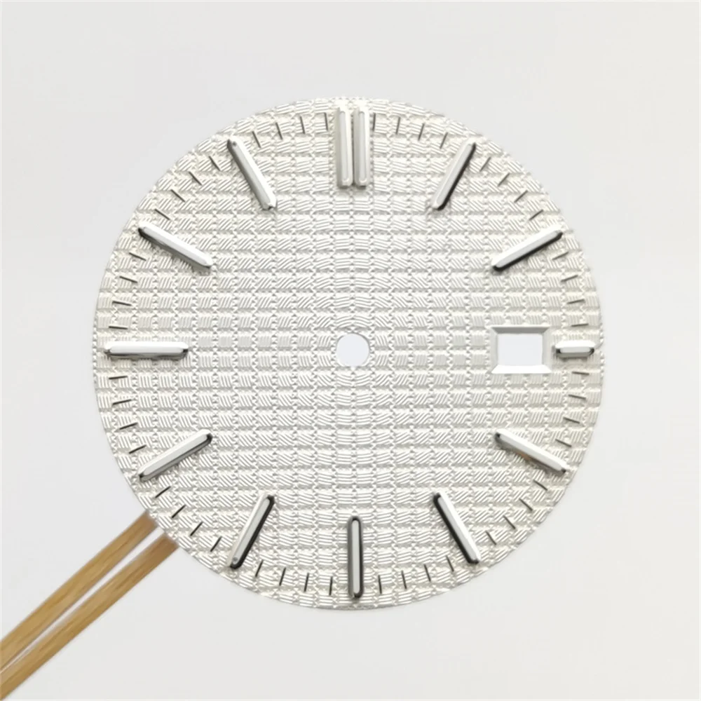 31.8 مللي متر NH35 الطلب لحركة NH35A رويال أوك ap ساعة 3 تاج الهاتفي ساعة الوجه الطلب اكسسوارات الأخضر مضيئة