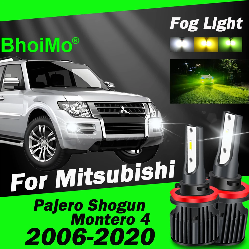 

BhoiMo Front Fog Light Bulb For Mitsubishi Pajero Shogun Montero 4 2007 2008 2009 2010 2011 2012 2013 2014 2015 2016 Led Lamp