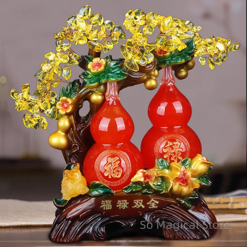 Gourd Ornament Table Decorations Home Bring Good Luck Fortune Living Room Feng Shui With Bring Wealth Gift