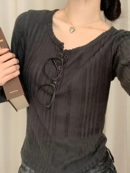 

Новинка 2023 года, осенняя женская трикотажная внутренняя одежда Long Sve, шикарное нижнее белье небольшого дизайна смысла, модное нижнее белье