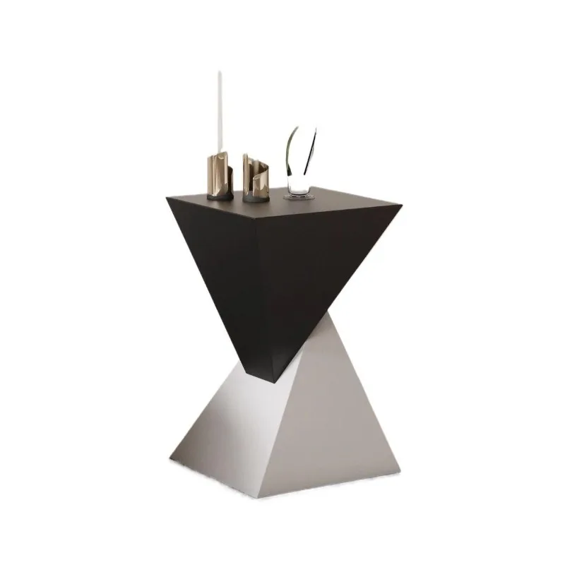 

Living room home creative light luxury coffee table simple modern square geometric movable sofa edge bedroom bedside table