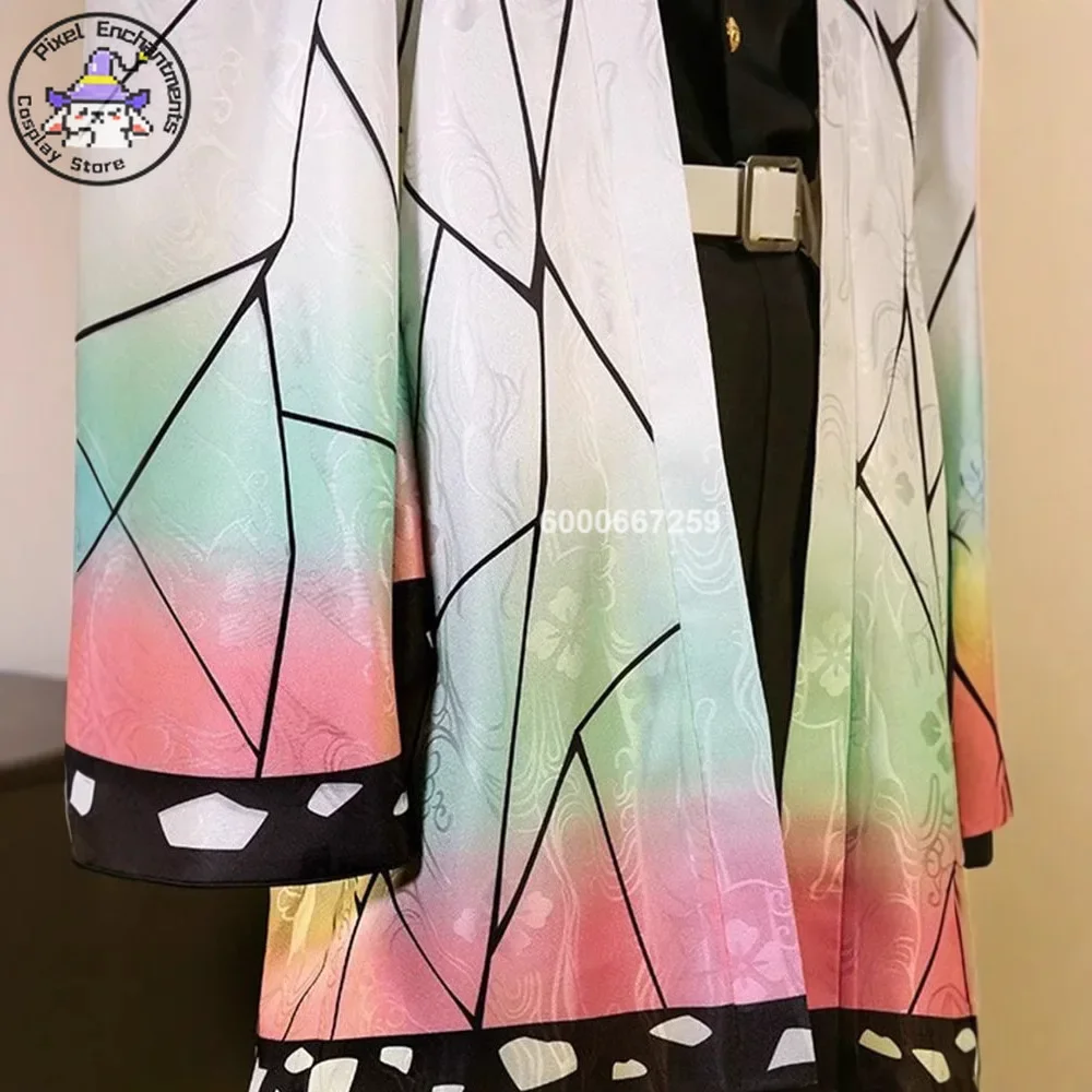 

Demon Slayer аниме Kochou Shinobu косплей костюм Kisatsutai женская японская униформа хаори парик Хэллоуин вечерние Comic Con наряд