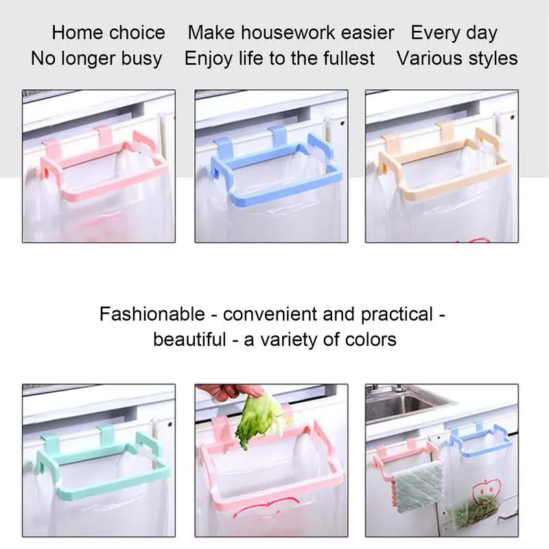 Kosz na śmieci kuchenne drzwi przechowywanie z tyłu plastikowa torba wieszak uchwyt na worek na śmieci wysokiej jakości oszczędność miejsca na tworzywo sztuczne