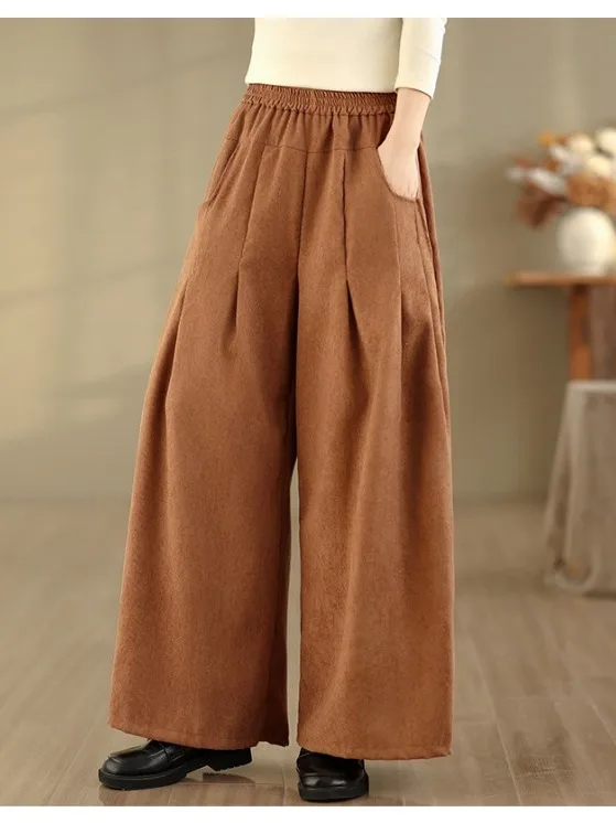 فني عتيق فضفاض مريح عادية سروال قصير واسع الساق المرأة Faion منتصف عالية الخصر مستقيم أنبوب بنطلون #5