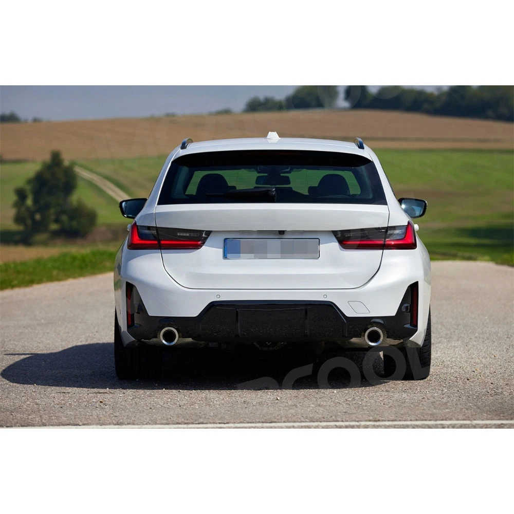 

For BMW 3 Series G20 G28 LCI 340 M Sports 2023+ Rear Diffuser Bumper Lip Spoiler Body Kits Scratch Protector ABS Car Accessories