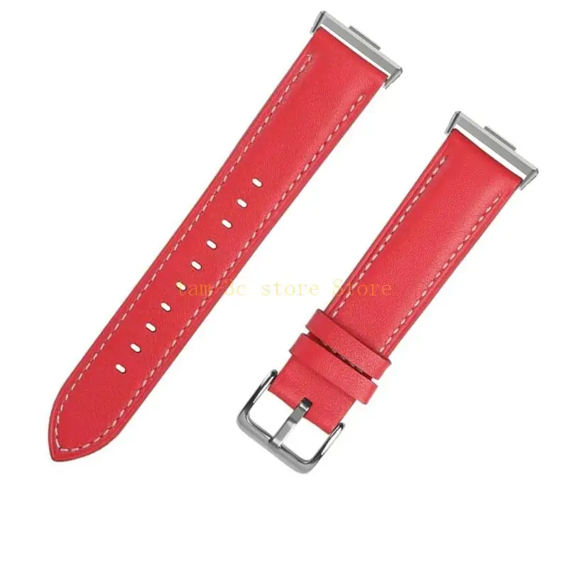สายนาฬิกาหนังแฟชั่น 20 มม. สายนาฬิกาที่ปลอดภัยและมีสไตล์ สายหนังนุ่มสบายสำหรับนาฬิกา fit3 D0UA