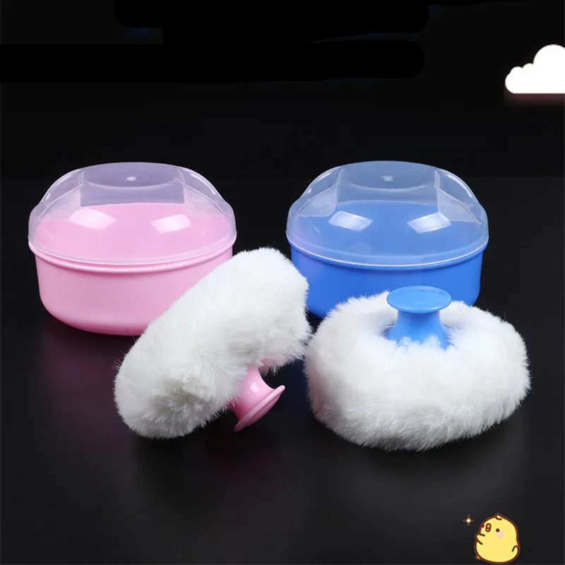 Talcum Powder Powder Puff With Box High Quality Baby Soft Face Body Cosmetic Powder Puff Talcum Powder Sponge Box Case Container