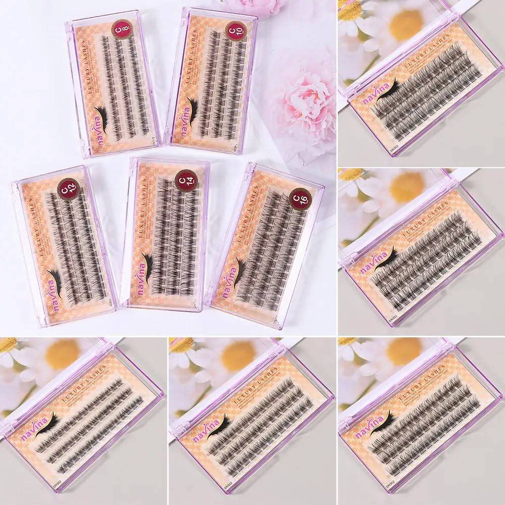 

42 Cluster /box 0.07 Thickness False Eyelashes C Curl Natural Long Russia Premade Volume Fans Handmade Knotted/Knot Free